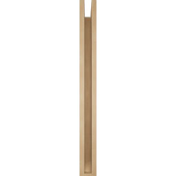 Ekena Millwork - BKTUR0352X36X36THR06RCPR - Timberthane Faux Wood Thorton Style Bracket w/ Offset Brace, Slat Ends, 3 1/2"W x 36"D x 36"H, Primed Tan