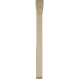 Ekena Millwork - BKTUR0352X36X40THR06RCPR - Timberthane Faux Wood Thorton Style Bracket w/ Offset Brace, Slat Ends, 3 1/2"W x 36"D x 40"H, Primed Tan