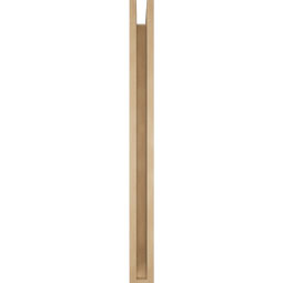 Ekena Millwork - BKTUR0352X36X40THR06RCPR - Timberthane Faux Wood Thorton Style Bracket w/ Offset Brace, Slat Ends, 3 1/2"W x 36"D x 40"H, Primed Tan