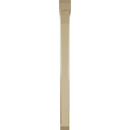 Ekena Millwork - BKTUR0352X36X44THR06RCPR - Timberthane Faux Wood Thorton Style Bracket w/ Offset Brace, Slat Ends, 3 1/2"W x 36"D x 44"H, Primed Tan