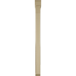 Ekena Millwork - BKTUR0352X36X48THR06RCPR - Timberthane Faux Wood Thorton Style Bracket w/ Offset Brace, Slat Ends, 3 1/2"W x 36"D x 48"H, Primed Tan