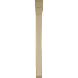 Ekena Millwork - BKTUR0352X38X38THR06RCPR - Timberthane Faux Wood Thorton Style Bracket w/ Offset Brace, Slat Ends, 3 1/2"W x 38"D x 38"H, Primed Tan