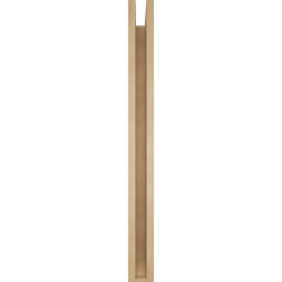 Ekena Millwork - BKTUR0352X38X38THR06RCPR - Timberthane Faux Wood Thorton Style Bracket w/ Offset Brace, Slat Ends, 3 1/2"W x 38"D x 38"H, Primed Tan