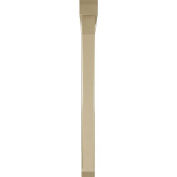 Ekena Millwork - BKTUR0352X40X40THR06RCPR - Timberthane Faux Wood Thorton Style Bracket w/ Offset Brace, Slat Ends, 3 1/2"W x 40"D x 40"H, Primed Tan