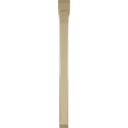 Ekena Millwork - BKTUR0352X40X44THR06RCPR - Timberthane Faux Wood Thorton Style Bracket w/ Offset Brace, Slat Ends, 3 1/2"W x 40"D x 44"H, Primed Tan