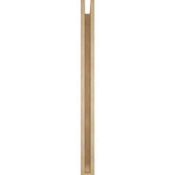 Ekena Millwork - BKTUR0352X40X44THR06RCPR - Timberthane Faux Wood Thorton Style Bracket w/ Offset Brace, Slat Ends, 3 1/2"W x 40"D x 44"H, Primed Tan