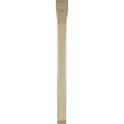 Ekena Millwork - BKTUR0352X42X42THR06RCPR - Timberthane Faux Wood Thorton Style Bracket w/ Offset Brace, Slat Ends, 3 1/2"W x 42"D x 42"H, Primed Tan