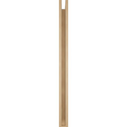 Ekena Millwork - BKTUR0352X42X48THR06RCPR - Timberthane Faux Wood Thorton Style Bracket w/ Offset Brace, Slat Ends, 3 1/2"W x 42"D x 48"H, Primed Tan