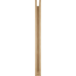 Ekena Millwork - BKTUR0352X44X44THR06RCPR - Timberthane Faux Wood Thorton Style Bracket w/ Offset Brace, Slat Ends, 3 1/2"W x 44"D x 44"H, Primed Tan