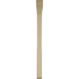 Ekena Millwork - BKTUR0352X48X48THR06RCPR - Timberthane Faux Wood Thorton Style Bracket w/ Offset Brace, Slat Ends, 3 1/2"W x 48"D x 48"H, Primed Tan