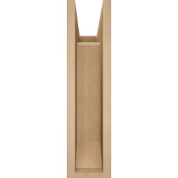 Ekena Millwork - BKTUR0554X14X22THR06RCPR - Timberthane Faux Wood Thorton Style Bracket w/ Offset Brace, Slat Ends, 5 1/2"W x 14"D x 22"H, Primed Tan