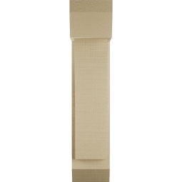 Ekena Millwork - BKTUR0554X14X26THR06RCPR - Timberthane Faux Wood Thorton Style Bracket w/ Offset Brace, Slat Ends, 5 1/2"W x 14"D x 26"H, Primed Tan