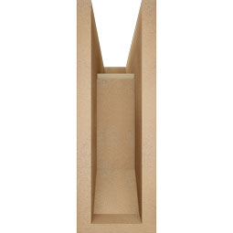 Ekena Millwork - BKTUR0554X16X16THR06RCPR - Timberthane Faux Wood Thorton Style Bracket w/ Offset Brace, Slat Ends, 5 1/2"W x 16"D x 16"H, Primed Tan