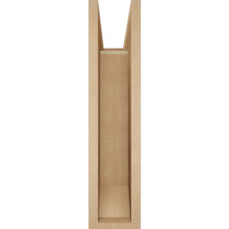 Ekena Millwork - BKTUR0554X16X24THR06RCPR - Timberthane Faux Wood Thorton Style Bracket w/ Offset Brace, Slat Ends, 5 1/2"W x 16"D x 24"H, Primed Tan