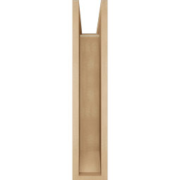 Ekena Millwork - BKTUR0554X16X28THR06RCPR - Timberthane Faux Wood Thorton Style Bracket w/ Offset Brace, Slat Ends, 5 1/2"W x 16"D x 28"H, Primed Tan