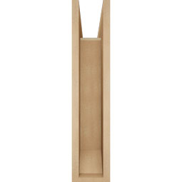 Ekena Millwork - BKTUR0554X18X26THR06RCPR - Timberthane Faux Wood Thorton Style Bracket w/ Offset Brace, Slat Ends, 5 1/2"W x 18"D x 26"H, Primed Tan