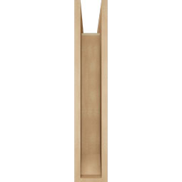 Ekena Millwork - BKTUR0554X18X30THR06RCPR - Timberthane Faux Wood Thorton Style Bracket w/ Offset Brace, Slat Ends, 5 1/2"W x 18"D x 30"H, Primed Tan