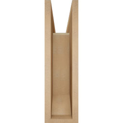 Ekena Millwork - BKTUR0554X20X20THR06RCPR - Timberthane Faux Wood Thorton Style Bracket w/ Offset Brace, Slat Ends, 5 1/2"W x 20"D x 20"H, Primed Tan