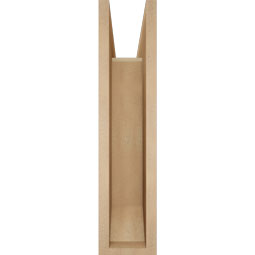 Ekena Millwork - BKTUR0554X20X24THR06RCPR - Timberthane Faux Wood Thorton Style Bracket w/ Offset Brace, Slat Ends, 5 1/2"W x 20"D x 24"H, Primed Tan