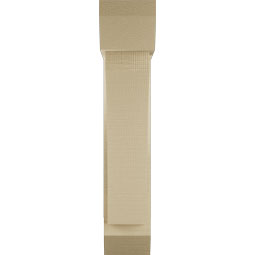 Ekena Millwork - BKTUR0554X20X28THR06RCPR - Timberthane Faux Wood Thorton Style Bracket w/ Offset Brace, Slat Ends, 5 1/2"W x 20"D x 28"H, Primed Tan