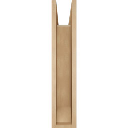 Ekena Millwork - BKTUR0554X20X28THR06RCPR - Timberthane Faux Wood Thorton Style Bracket w/ Offset Brace, Slat Ends, 5 1/2"W x 20"D x 28"H, Primed Tan