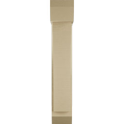 Ekena Millwork - BKTUR0554X20X32THR06RCPR - Timberthane Faux Wood Thorton Style Bracket w/ Offset Brace, Slat Ends, 5 1/2"W x 20"D x 32"H, Primed Tan