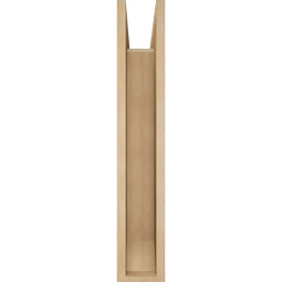 Ekena Millwork - BKTUR0554X20X32THR06RCPR - Timberthane Faux Wood Thorton Style Bracket w/ Offset Brace, Slat Ends, 5 1/2"W x 20"D x 32"H, Primed Tan