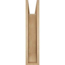 Ekena Millwork - BKTUR0554X22X26THR06RCPR - Timberthane Faux Wood Thorton Style Bracket w/ Offset Brace, Slat Ends, 5 1/2"W x 22"D x 26"H, Primed Tan