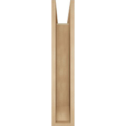 Ekena Millwork - BKTUR0554X22X30THR06RCPR - Timberthane Faux Wood Thorton Style Bracket w/ Offset Brace, Slat Ends, 5 1/2"W x 22"D x 30"H, Primed Tan