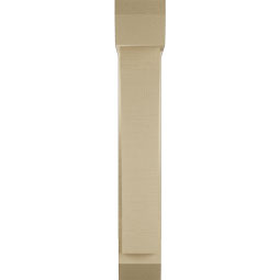 Ekena Millwork - BKTUR0554X22X34THR06RCPR - Timberthane Faux Wood Thorton Style Bracket w/ Offset Brace, Slat Ends, 5 1/2"W x 22"D x 34"H, Primed Tan