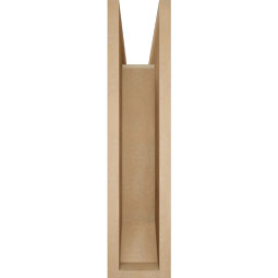 Ekena Millwork - BKTUR0554X24X24THR06RCPR - Timberthane Faux Wood Thorton Style Bracket w/ Offset Brace, Slat Ends, 5 1/2"W x 24"D x 24"H, Primed Tan