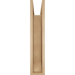 Ekena Millwork - BKTUR0554X24X28THR06RCPR - Timberthane Faux Wood Thorton Style Bracket w/ Offset Brace, Slat Ends, 5 1/2"W x 24"D x 28"H, Primed Tan