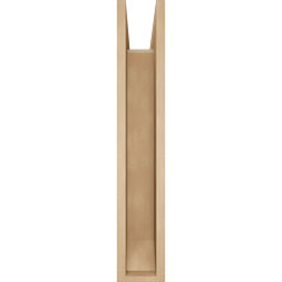 Ekena Millwork - BKTUR0554X24X32THR06RCPR - Timberthane Faux Wood Thorton Style Bracket w/ Offset Brace, Slat Ends, 5 1/2"W x 24"D x 32"H, Primed Tan