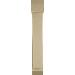 Ekena Millwork - BKTUR0554X24X36THR06RCPR - Timberthane Faux Wood Thorton Style Bracket w/ Offset Brace, Slat Ends, 5 1/2"W x 24"D x 36"H, Primed Tan