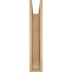Ekena Millwork - BKTUR0554X26X30THR06RCPR - Timberthane Faux Wood Thorton Style Bracket w/ Offset Brace, Slat Ends, 5 1/2"W x 26"D x 30"H, Primed Tan