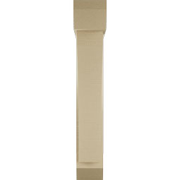 Ekena Millwork - BKTUR0554X26X34THR06RCPR - Timberthane Faux Wood Thorton Style Bracket w/ Offset Brace, Slat Ends, 5 1/2"W x 26"D x 34"H, Primed Tan