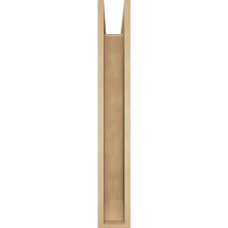 Ekena Millwork - BKTUR0554X26X38THR06RCPR - Timberthane Faux Wood Thorton Style Bracket w/ Offset Brace, Slat Ends, 5 1/2"W x 26"D x 38"H, Primed Tan