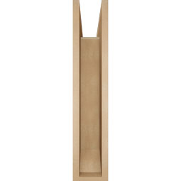 Ekena Millwork - BKTUR0554X28X28THR06RCPR - Timberthane Faux Wood Thorton Style Bracket w/ Offset Brace, Slat Ends, 5 1/2"W x 28"D x 28"H, Primed Tan