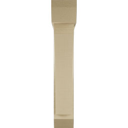 Ekena Millwork - BKTUR0554X28X32THR06RCPR - Timberthane Faux Wood Thorton Style Bracket w/ Offset Brace, Slat Ends, 5 1/2"W x 28"D x 32"H, Primed Tan