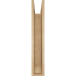 Ekena Millwork - BKTUR0554X28X32THR06RCPR - Timberthane Faux Wood Thorton Style Bracket w/ Offset Brace, Slat Ends, 5 1/2"W x 28"D x 32"H, Primed Tan