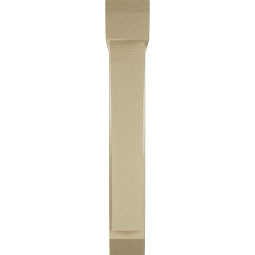 Ekena Millwork - BKTUR0554X28X36THR06RCPR - Timberthane Faux Wood Thorton Style Bracket w/ Offset Brace, Slat Ends, 5 1/2"W x 28"D x 36"H, Primed Tan