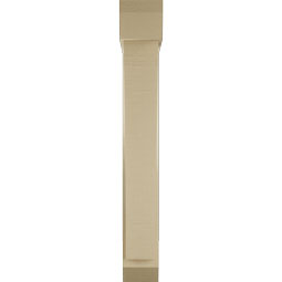 Ekena Millwork - BKTUR0554X28X40THR06RCPR - Timberthane Faux Wood Thorton Style Bracket w/ Offset Brace, Slat Ends, 5 1/2"W x 28"D x 40"H, Primed Tan