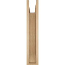 Ekena Millwork - BKTUR0554X30X30THR06RCPR - Timberthane Faux Wood Thorton Style Bracket w/ Offset Brace, Slat Ends, 5 1/2"W x 30"D x 30"H, Primed Tan