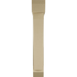 Ekena Millwork - BKTUR0554X30X36THR06RCPR - Timberthane Faux Wood Thorton Style Bracket w/ Offset Brace, Slat Ends, 5 1/2"W x 30"D x 36"H, Primed Tan