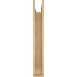Ekena Millwork - BKTUR0554X30X36THR06RCPR - Timberthane Faux Wood Thorton Style Bracket w/ Offset Brace, Slat Ends, 5 1/2"W x 30"D x 36"H, Primed Tan