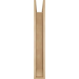 Ekena Millwork - BKTUR0554X30X38THR06RCPR - Timberthane Faux Wood Thorton Style Bracket w/ Offset Brace, Slat Ends, 5 1/2"W x 30"D x 38"H, Primed Tan