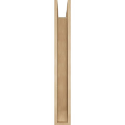 Ekena Millwork - BKTUR0554X30X42THR06RCPR - Timberthane Faux Wood Thorton Style Bracket w/ Offset Brace, Slat Ends, 5 1/2"W x 30"D x 42"H, Primed Tan