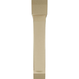 Ekena Millwork - BKTUR0554X32X32THR06RCPR - Timberthane Faux Wood Thorton Style Bracket w/ Offset Brace, Slat Ends, 5 1/2"W x 32"D x 32"H, Primed Tan