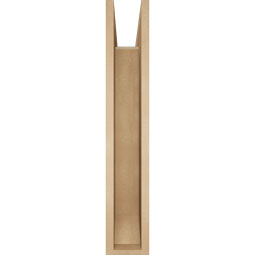 Ekena Millwork - BKTUR0554X32X32THR06RCPR - Timberthane Faux Wood Thorton Style Bracket w/ Offset Brace, Slat Ends, 5 1/2"W x 32"D x 32"H, Primed Tan