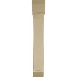 Ekena Millwork - BKTUR0554X32X36THR06RCPR - Timberthane Faux Wood Thorton Style Bracket w/ Offset Brace, Slat Ends, 5 1/2"W x 32"D x 36"H, Primed Tan